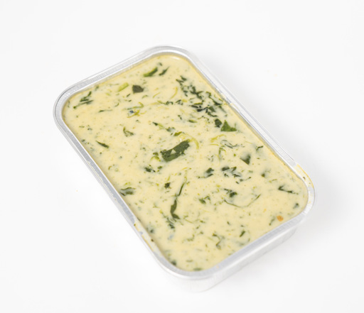 Farsa de quiche de espinacas, queso azul y de cabra